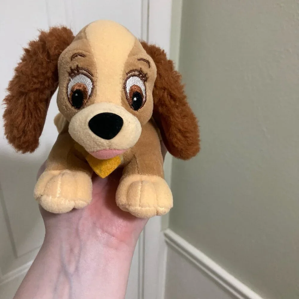 Vintage Walt Disney Company Laying Lady Dog From Lady And The Tramp Plush 7" - Picture 2 of 8
